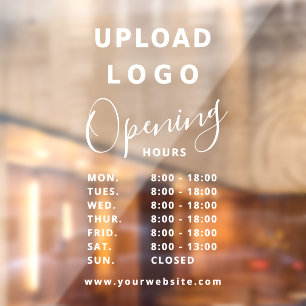 Modern minimalist Opening Hours business Logo