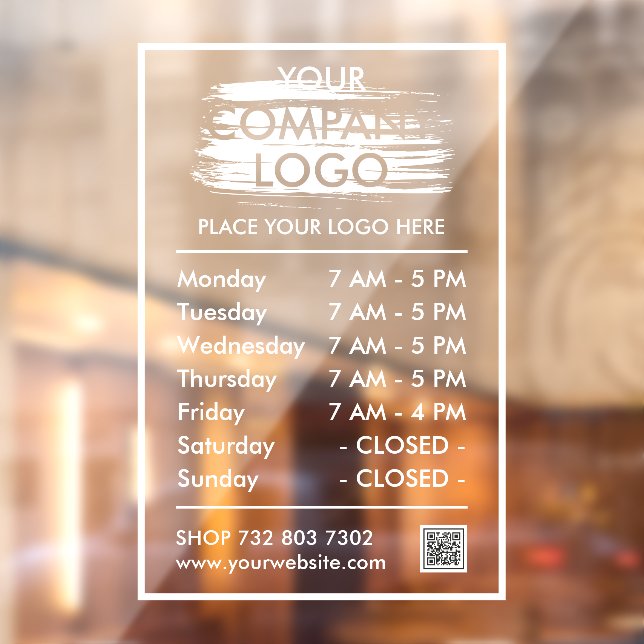 Modern Minimalist Opening Hours. Your Company Logo (Sheet 2)