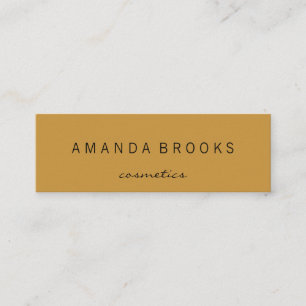 Modern Minimalist Orange Mini Business Card