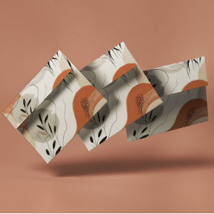 Modern Minimalist Organic Abstract Shapes Pattern Envelope