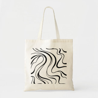 Modern Minimalist Organic Fluid Line Art Aesthetic Tote Bag