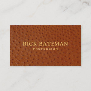Modern Minimalist Ostrich Leather Business Card