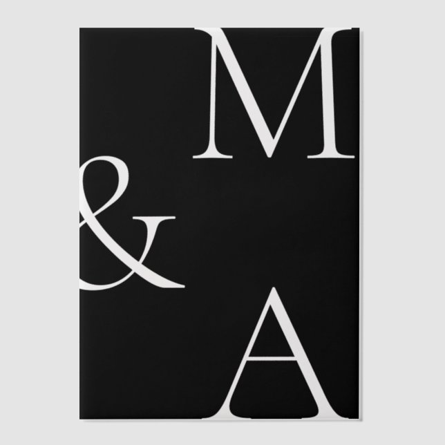 Modern Minimalist Overlay Wedding Vellum Invitations (Front)