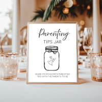 Modern minimalist Parenting tips Jar Baby Shower