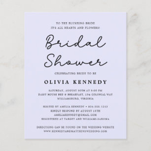 Modern Minimalist Pastel Bridal Shower Invitation Flyer