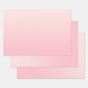 Modern Minimalist Pastel Pink Gradient Wrapping Paper Sheet