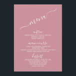 Modern Minimalist Pastel Wedding Table Menu Cards<br><div class="desc">Modern Minimalist Pastel Wedding Menu in Wild Rose Pink Colour
Elegant 5x7" Wedding Table Menu Cards Flat Menu Elegant Calligraphy Eat and Drink Wedding Menus | Simple Calligraphy Rustic Wedding Menus Wedding Menus,  Rustic Wedding Menu,  Floral Wedding Menu,  Wedding Table Menu,  Pastel Wedding Menu Cards</div>