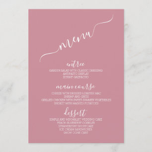 Modern Minimalist Pastel Wedding Table Menu Cards