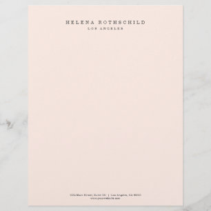 Modern Minimalist Peach Professional Business Custom Letterhead