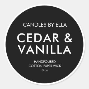 Modern Minimalist Personalised Candle Labels