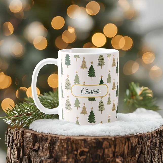 Modern Minimalist Personalised Christmas Mug (Creator Uploaded)