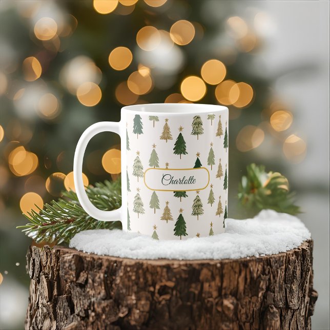 Modern Minimalist Personalised Christmas Mug (Creator Uploaded)