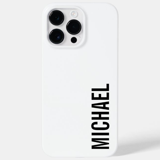 Modern Minimalist Personalised Name Case-Mate iPhone Case (Back)