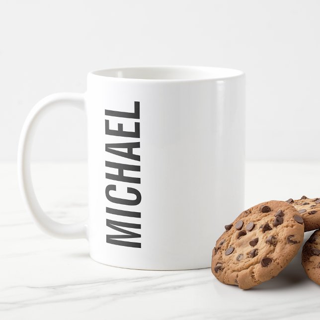 Modern Minimalist Personalised Name Coffee Mug (Creator Uploaded)