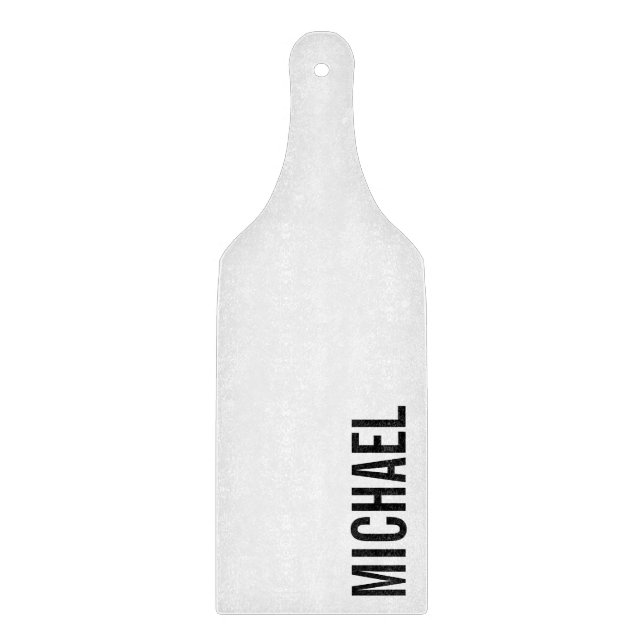 Modern Minimalist Personalised Name Cutting Board (Front)