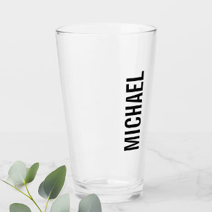 Modern Minimalist Personalised Name Glass