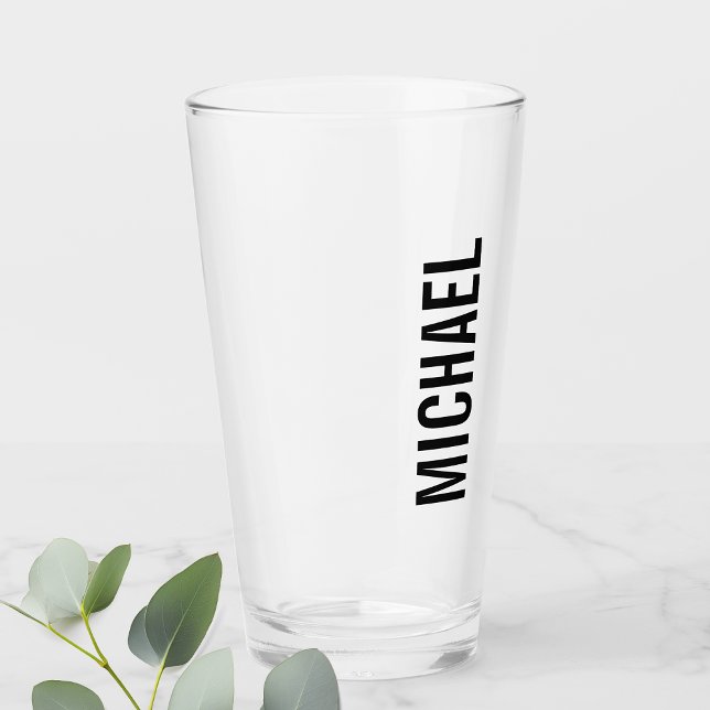 Modern Minimalist Personalised Name Glass (Creator Uploaded)
