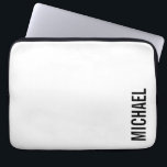 Modern Minimalist Personalised Name Laptop Sleeve<br><div class="desc">Modern Minimalist Design featuring personalised name in modern bold sans serif font style.

Perfect as holiday gifts for him,  father's day gifts and gifts for any special occasions.</div>