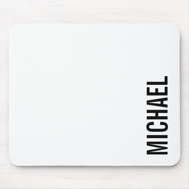 Modern Minimalist Personalised Name Mouse Pad (Front)