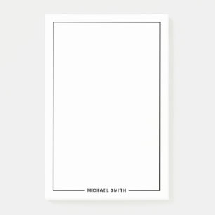 Modern Minimalist Personalised Name Post-it Notes