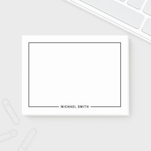 Modern Minimalist Personalised Name Post-it Notes