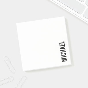 Modern Minimalist Personalised Name Post-it Notes