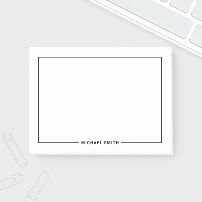 Modern Minimalist Personalised Name Post-it Notes (Creator Uploaded)