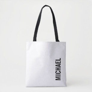 Modern Minimalist Personalised Name Tote Bag