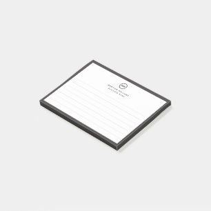 Modern Minimalist Personalised Stationery Post-it Notes