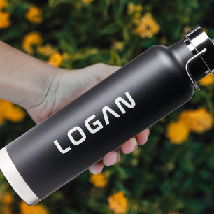 Modern Minimalist Personalised  Water Bottle