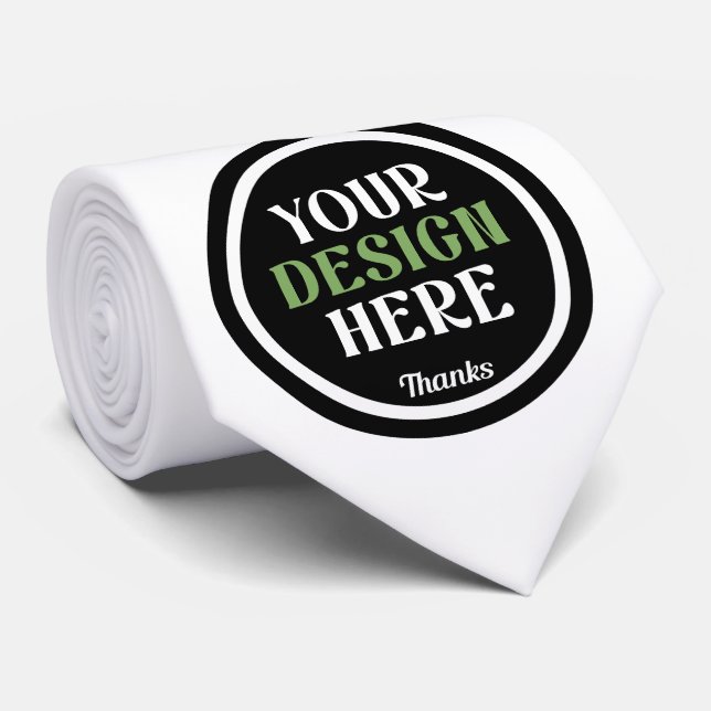 Modern Minimalist Personalised Wedding Event Tie (Rolled)