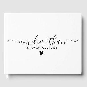 Modern Minimalist Personalised weddings Guestbook