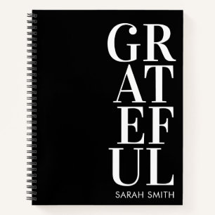 Modern Minimalist Personalized Gratitude Notebook