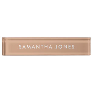 modern minimalist Personalized Rose Gold Nameplate