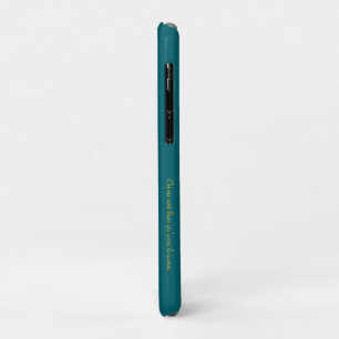 Modern Minimalist Petrol and Gold iPhone 11 Pro Case