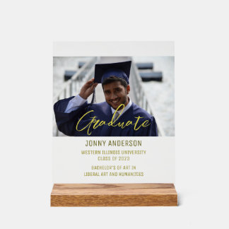 Modern Minimalist Photo and Script Acrylic Sign