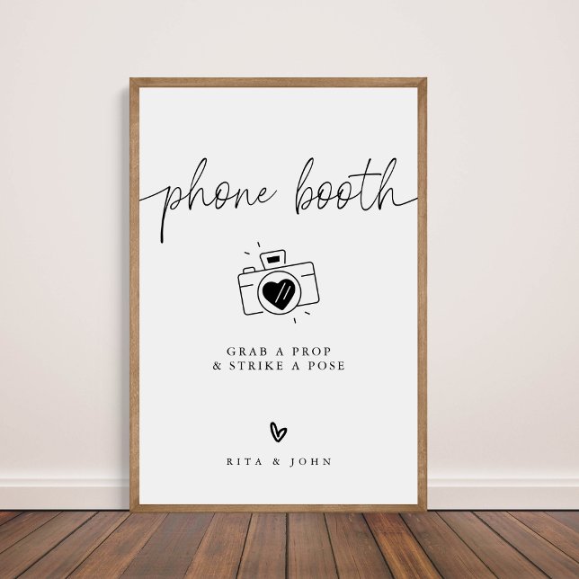 Modern Minimalist Photo Booth Wedding Sign (Creator Uploaded)