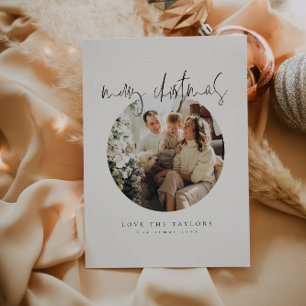 Modern Minimalist Photo Christmas Card