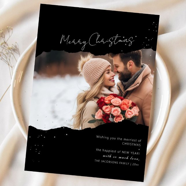 Modern Minimalist Photo Christmas Card (Creator Uploaded)