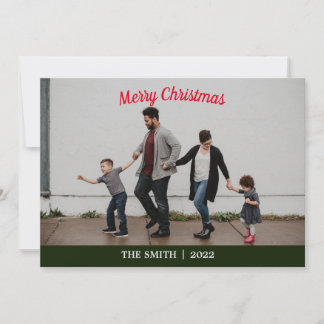 Modern Minimalist Photo Christmas Card