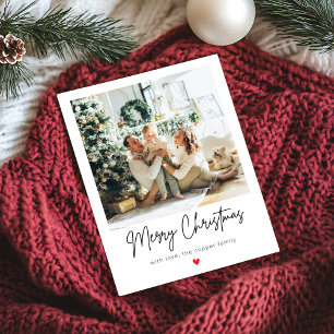 Modern Minimalist Photo Christmas Holiday Card