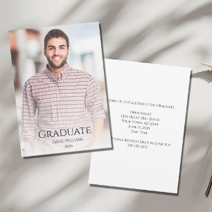 Modern Minimalist Photo Class of 2025 Graduation Invitation