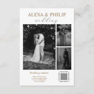 Modern Minimalist Photo Collage Enclosure Cards