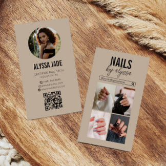 Modern Minimalist Photo Collage Instagram IG Business Card