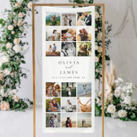 Modern Minimalist Photo Collage Wedding