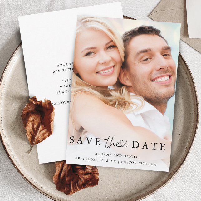 Modern Minimalist Photo Details Wedding Save The Date (Modern Minimalist Photo Details Wedding Save The Date)