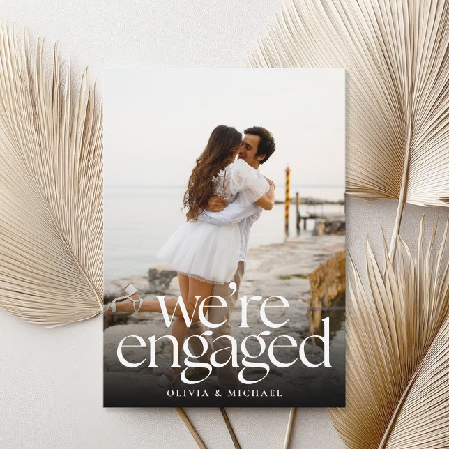 Modern Minimalist Photo Engagement Announcement (Creator Uploaded)