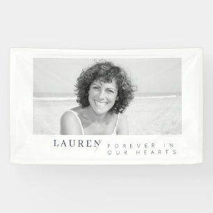 Modern Minimalist Photo Forever In Our Hearts Banner