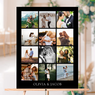 Modern Minimalist Photo Gallery Wedding Acrylic Sign