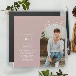 Modern Minimalist Photo Grad Invitation Magnet